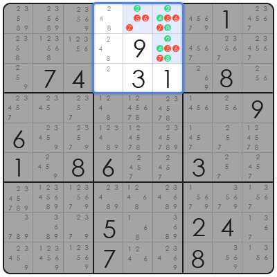 killer sudoku number combinations